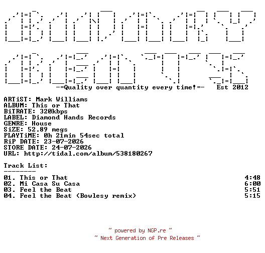 NFO for the release Mark_Williams-This_Or_That-(DHRD004)-WEB-2026-BB by BB