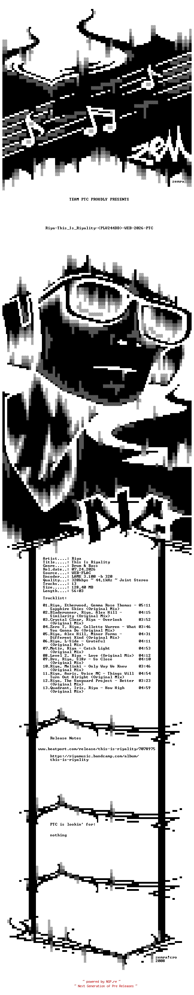 NFO for the release Riya-This_Is_Riyality-(PLV244DD)-WEB-2026-PTC by PTC