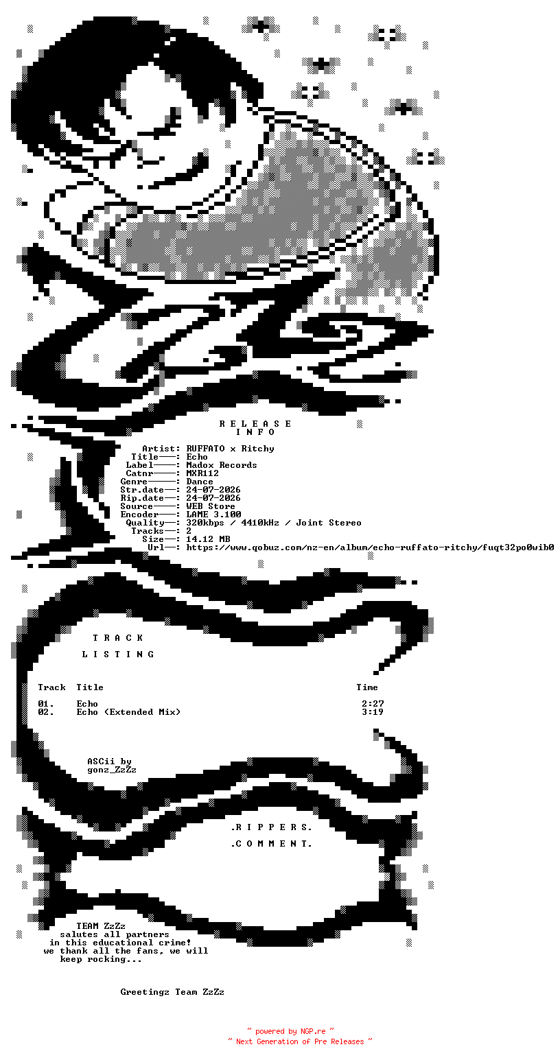 NFO for the release RUFFATO_x_Ritchy_-_Echo-(MXR112)-WEB-2026-ZzZz by ZzZz