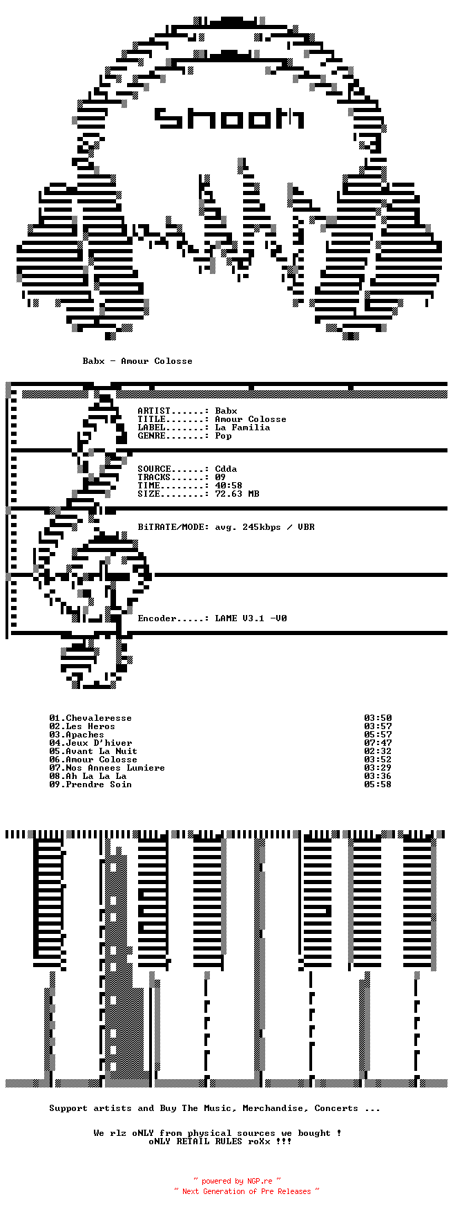 NFO for the release Babx-Amour_Colosse-FR-2025-SNOOK by SNOOK