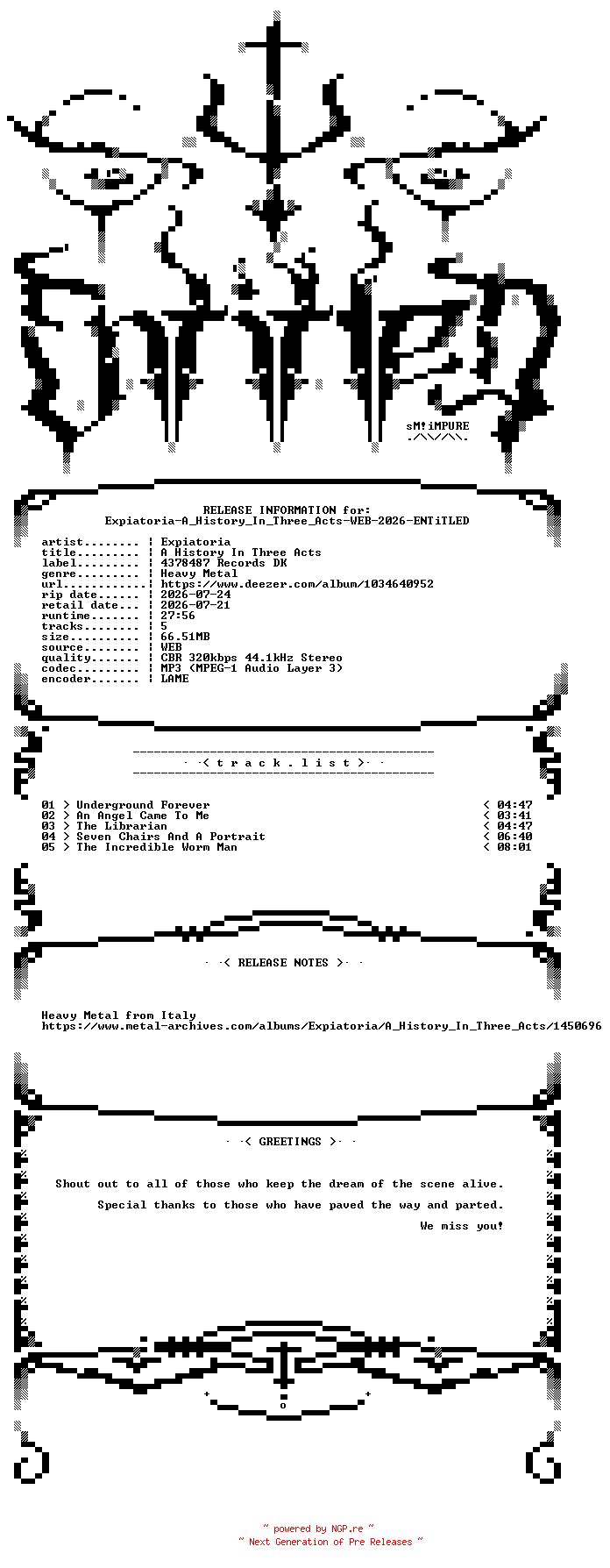 NFO for the release Expiatoria-A_History_In_Three_Acts-WEB-2026-ENTiTLED by ENTiTLED