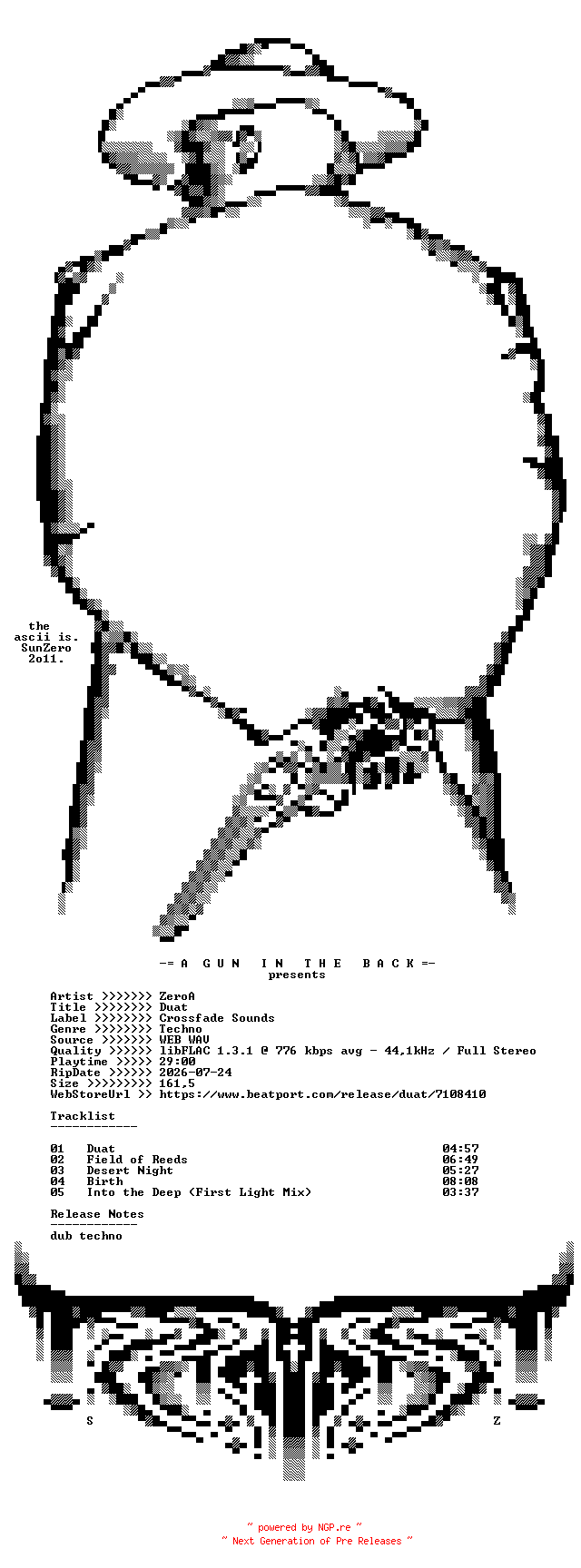 NFO for the release ZeroA-Duat-(CS288)-16BIT-WEB-FLAC-2026-AGITB by AGITB