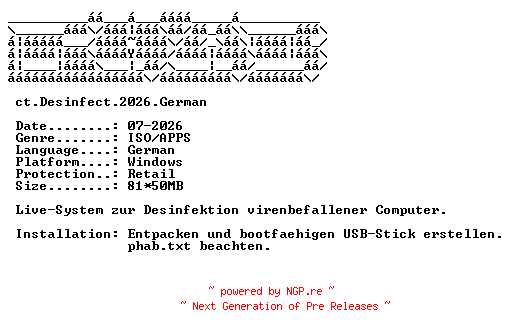 NFO for the release ct.Desinfect.2026.German-PHAB by PHAB