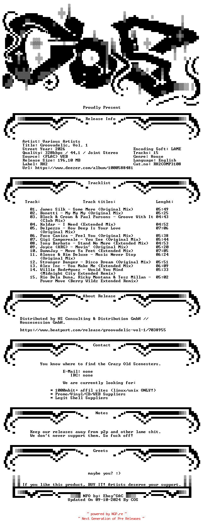 NFO for the release VA-Groovadelic_Vol._1-(RH2COMP3108)-WEB-2026-COS by COS