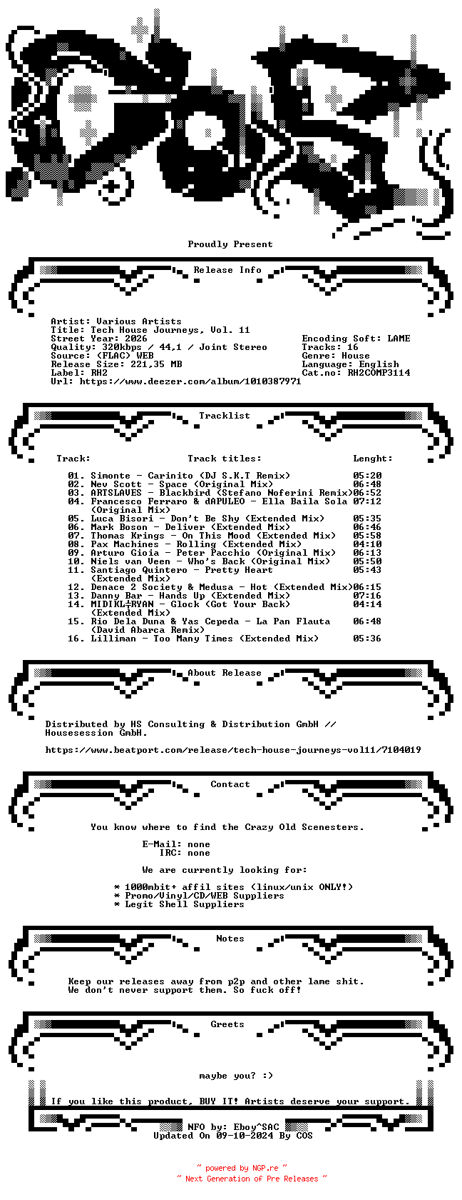 NFO for the release VA-Tech_House_Journeys_Vol._11-(RH2COMP3114)-WEB-2026-COS_INT by COS_INT