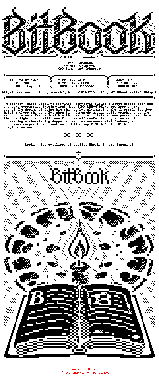 NFO for the release Oni.Press.-.Pink.Lemonade.2023.Retail.Comic.eBook-BitBook by BitBook