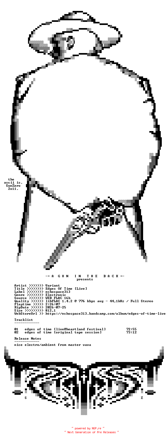 NFO for the release Variant-Edges_Of_Time_(Live)-16BIT-WEB-FLAC-2026-AGITB by AGITB
