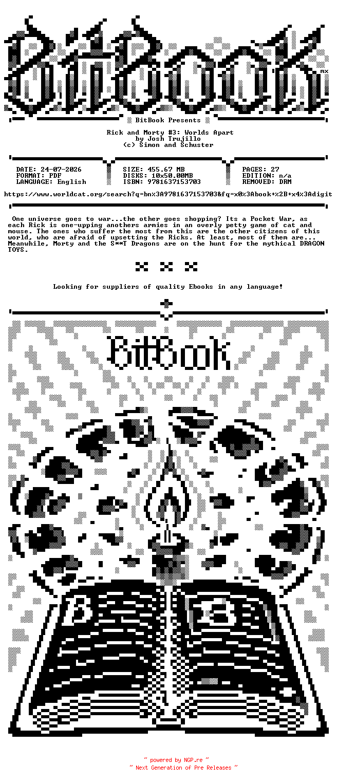 NFO for the release Oni.Press.-.Rick.and.Morty.Worlds.Apart.No.03.2021.Retail.Comic.eBook-BitBook by BitBook