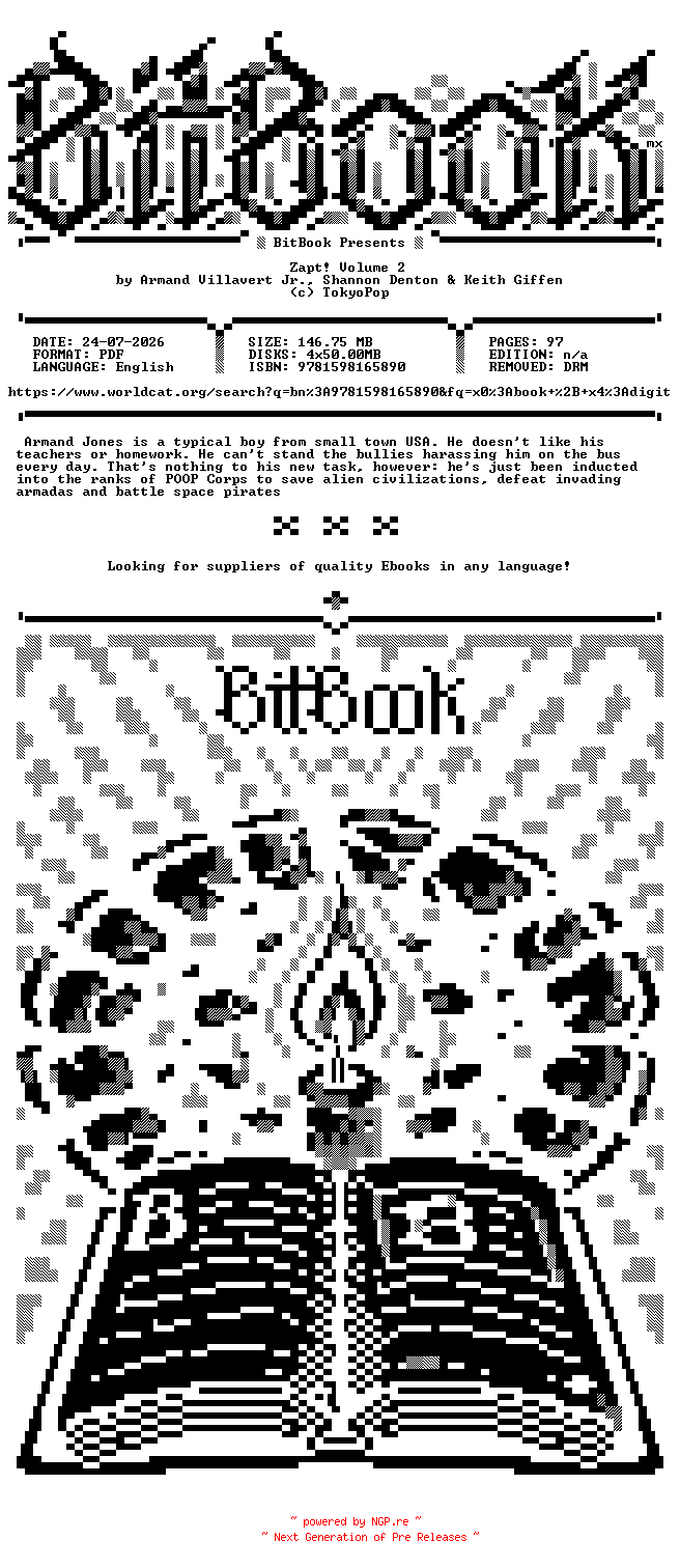 NFO for the release TOKYOPOP.-.Zapt.Vol.02.2007.Retail.Comic.eBook-BitBook by BitBook