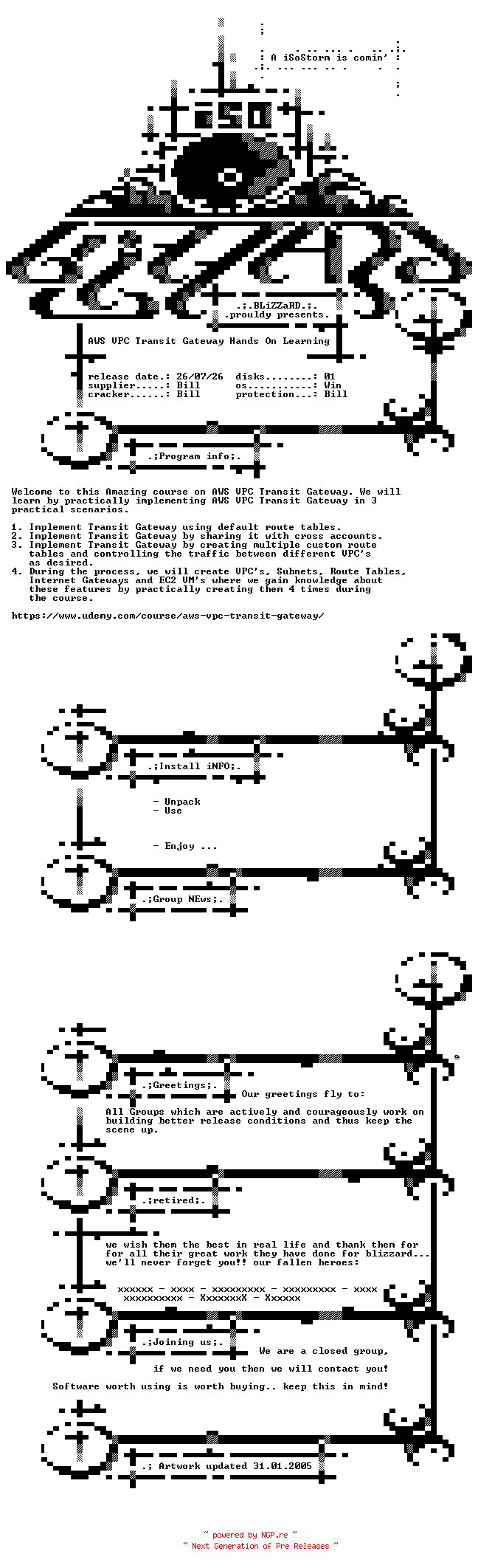 NFO for the release Udemy.AWS.VPC.Transit.Gateway.Hands.On.Learning.BOOKWARE-BLZiSO by BLZiSO