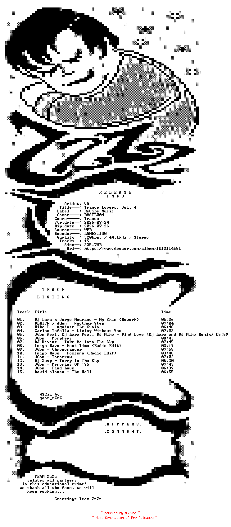 NFO for the release VA_-_Trance_Lovers_Vol_4-(RMSTL004)-WEB-2026-ZzZz by ZzZz
