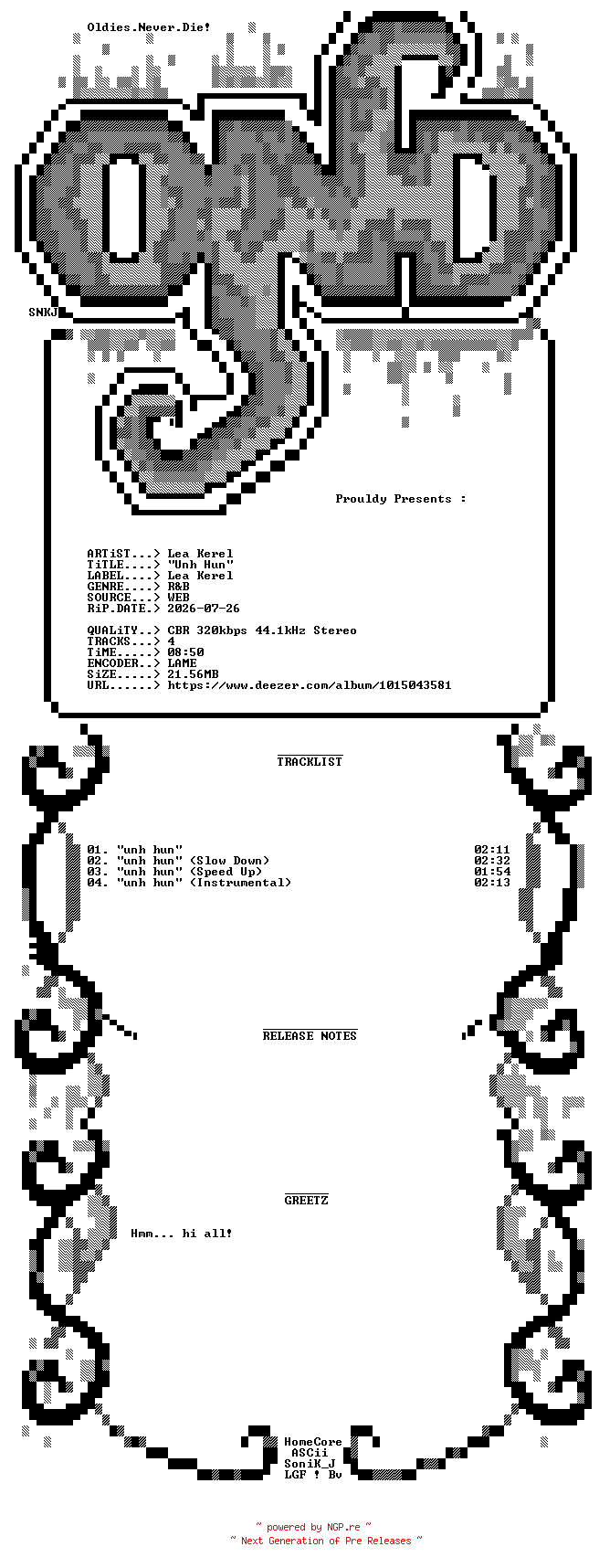 NFO for the release Lea_Kerel-Unh_Hun-WEB-FR-2026-OND by OND