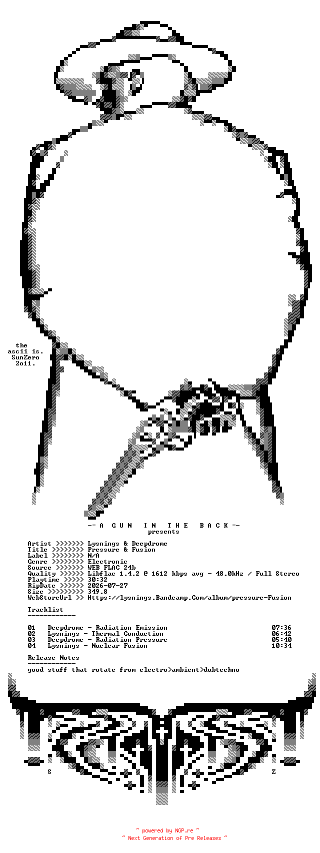 NFO for the release Lysnings_And_Deepdrome-Pressure_And_Fusion-24BIT-WEB-FLAC-2026-AGITB by AGITB