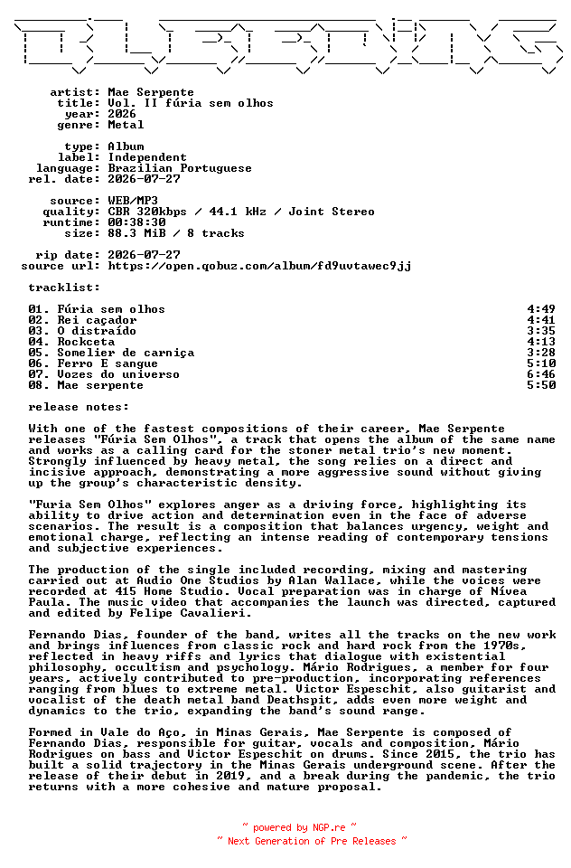 NFO for the release Mae_Serpente-Vol._II_furia_sem_olhos-BR-WEB-2026-BLEEDiNG by BLEEDiNG