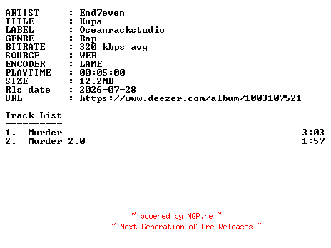 NFO for the release End7even-Kupa-WEB-FR-2026-GUESTS by GUESTS