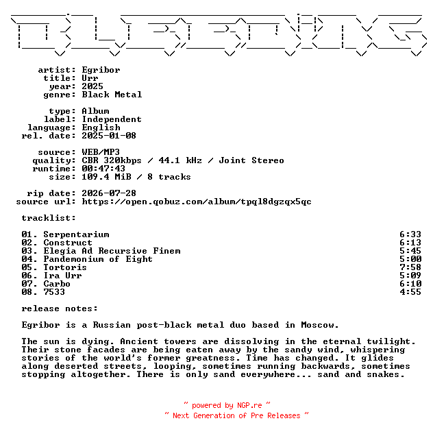 NFO for the release Egribor-Urr-WEB-2025-BLEEDiNG by BLEEDiNG