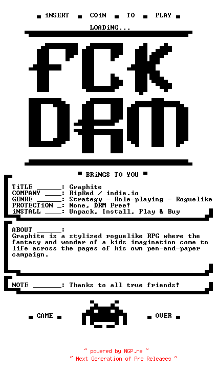 NFO for the release Graphite-FCKDRM by FCKDRM