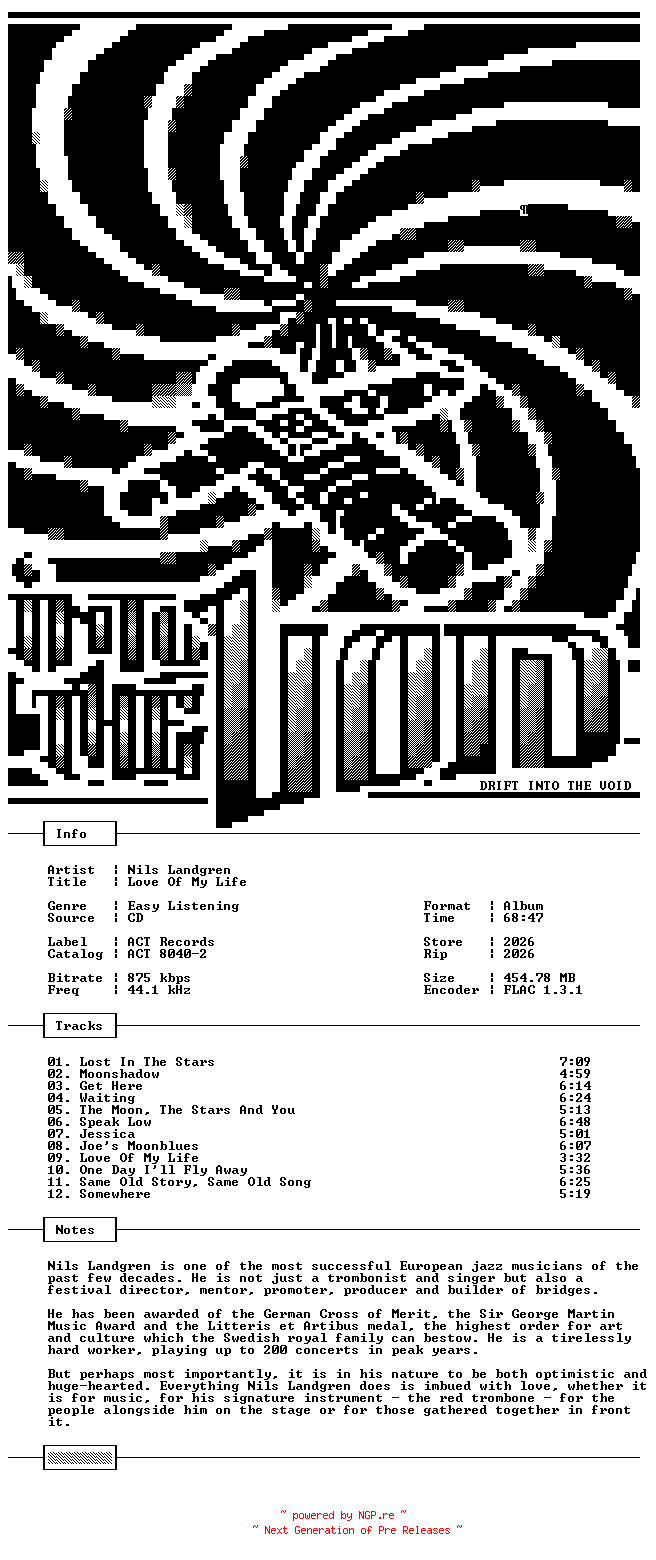 NFO for the release Nils_Landgren-Love_Of_My_Life-CD-FLAC-2026-THEVOiD by THEVOiD