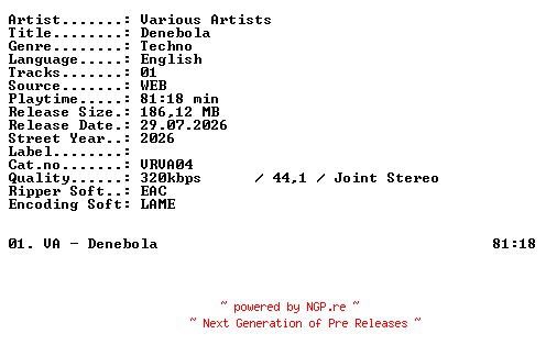 NFO for the release VA-Denebola-VRVA04-WEB-2026-XTC_iNT by XTC_iNT