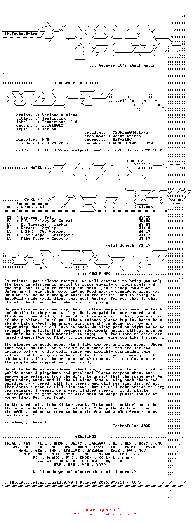 NFO for the release VA-Trelissick-(BS1818012)-WEB-2026-TR by TR