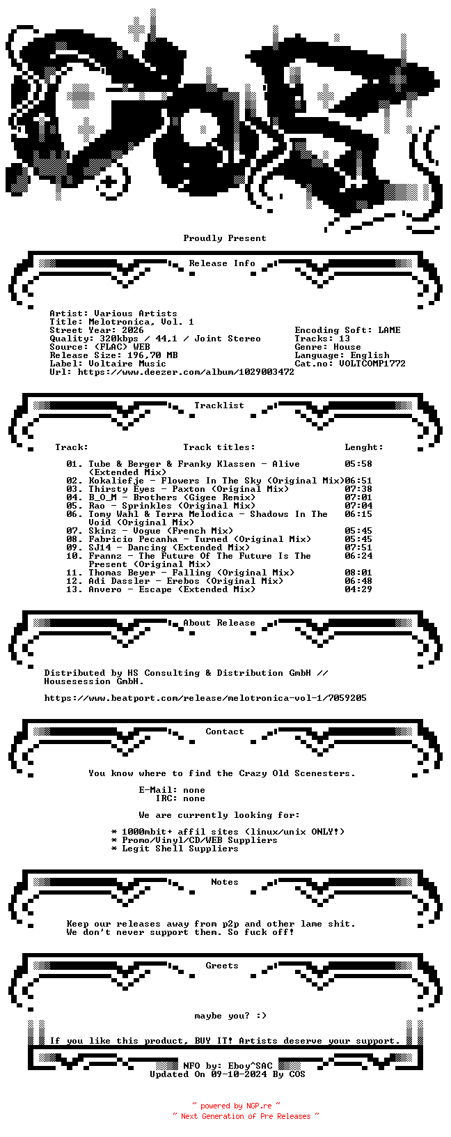 NFO for the release VA-Melotronica_Vol._1-(VOLTCOMP1772)-WEB-2026-COS by COS