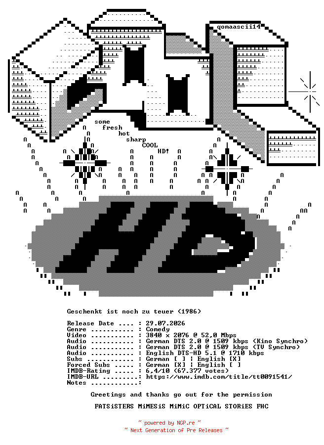 NFO for the release Geschenkt.ist.noch.zu.teuer.1986.GERMAN.DTSD.DL.2160p.UHD.BluRay.x265-COOLHD by COOLHD