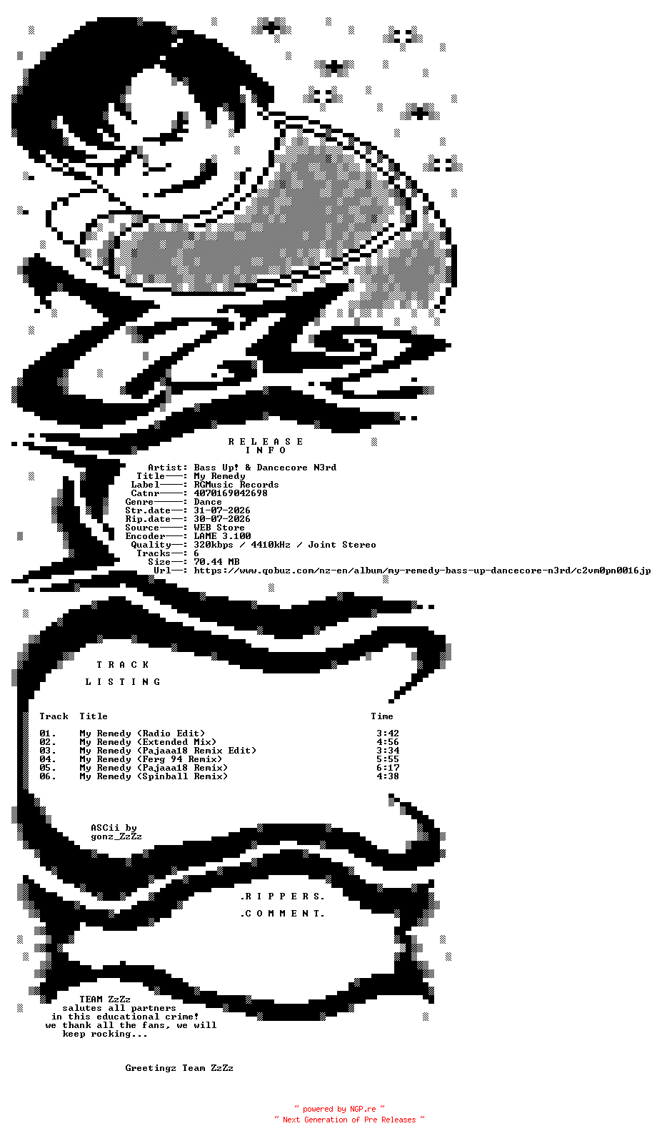 NFO for the release Bass_Up_x_Dancecore_N3rd_-_My_Remedy-(4070169042698)-WEB-2026-ZzZz by ZzZz