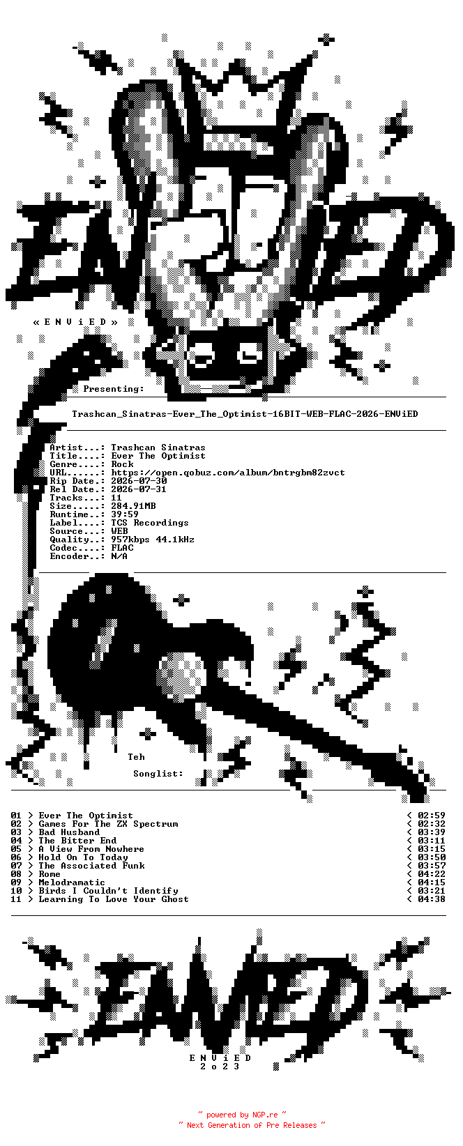 NFO for the release Trashcan_Sinatras-Ever_The_Optimist-16BIT-WEB-FLAC-2026-ENViED by ENViED