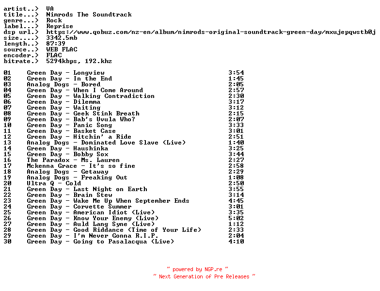 NFO for the release VA-Nimrods_The_Soundtrack-OST-24BIT-WEB-FLAC-2026-AnalOGDogs by AnalOGDogs