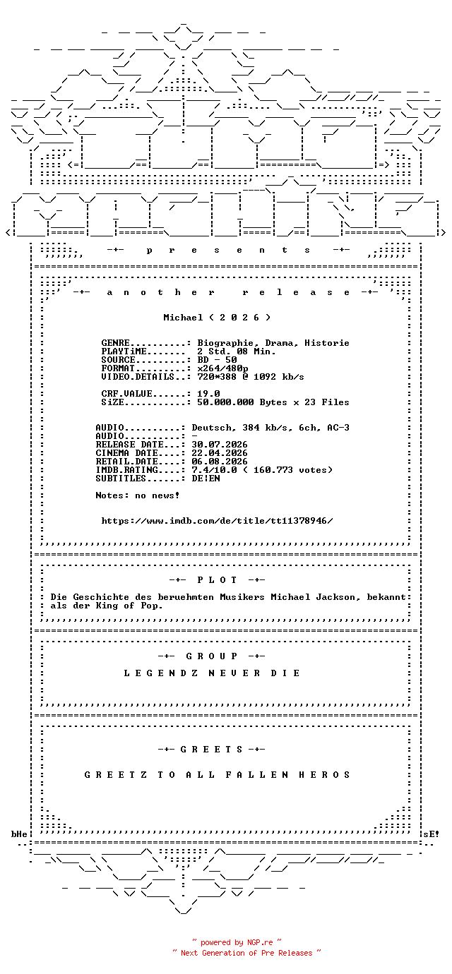 NFO for the release Michael.German.2026.AC3.BDRip.x264-TM by TM