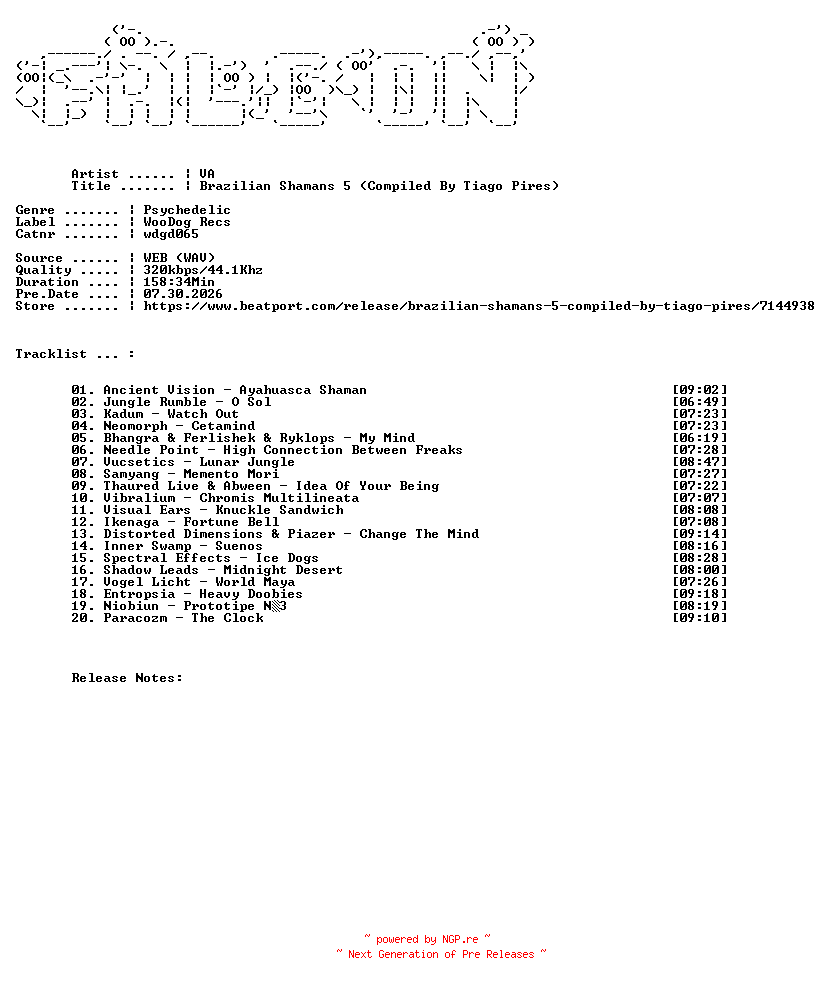 NFO for the release VA-Brazilian_Shamans_5_Compiled_By_Tiago_Pires-(Wdgd065)-WEB-2026-FALCON by FALCON