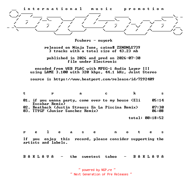 NFO for the release Fcukers-Nuyork-(ZENDNLS739)-WEB-2026-BAKLAVA by BAKLAVA
