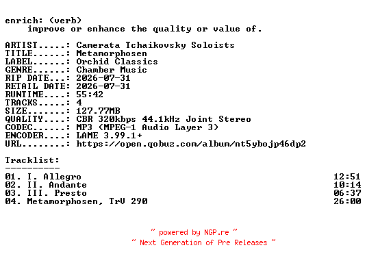 NFO for the release Camerata_Tchaikovsky_Soloists-Metamorphosen-WEB-2026-ENRiCH by ENRiCH