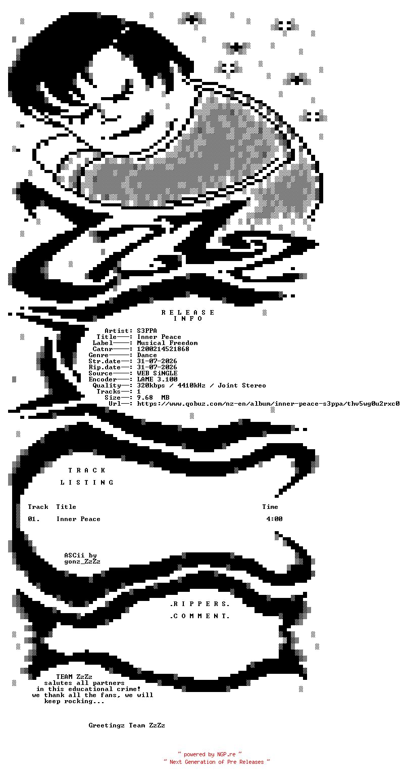NFO for the release S3PPA_-_Inner_Peace-(1200214521868)-SINGLE-WEB-2026-ZzZz by ZzZz