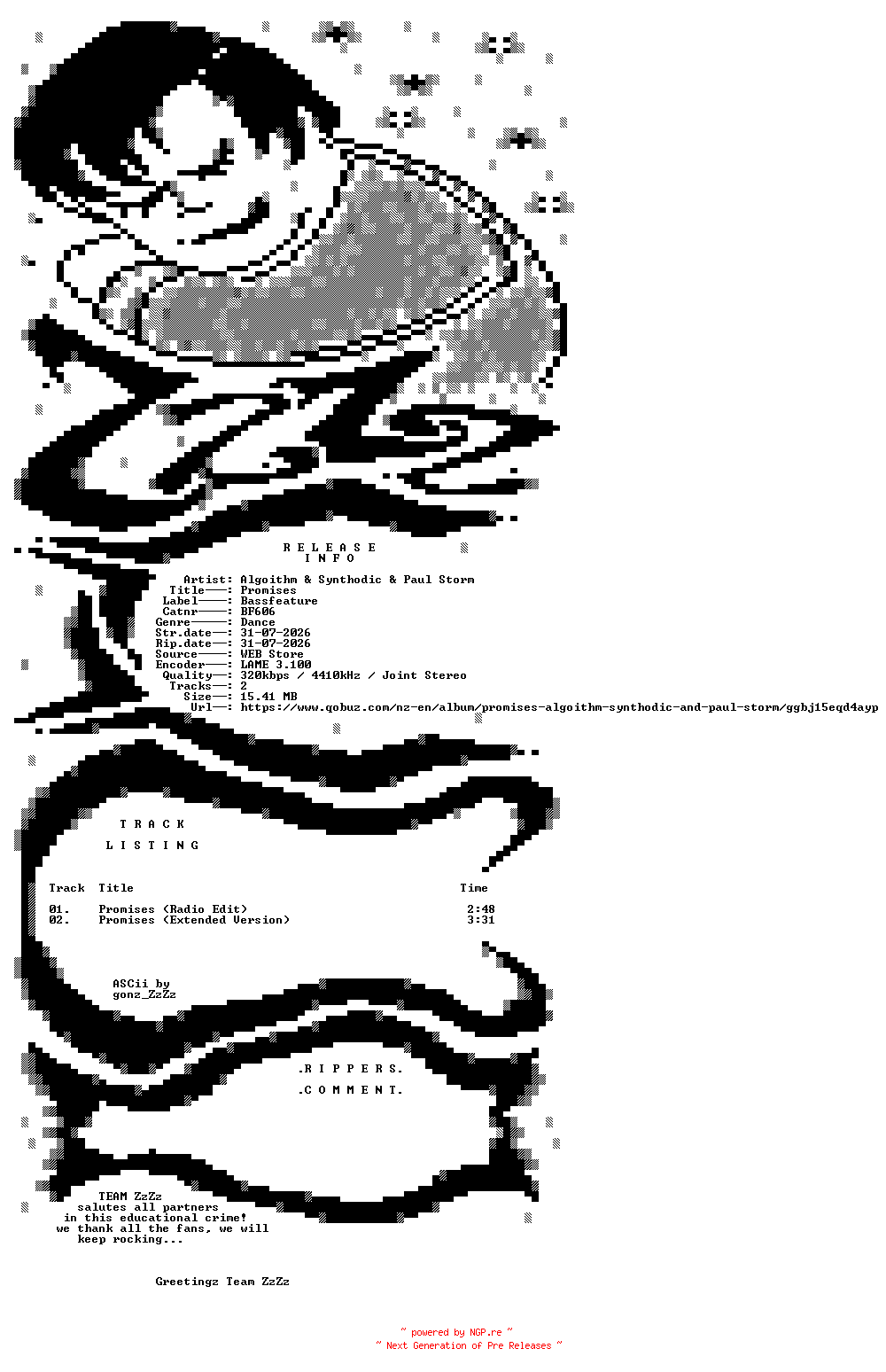 NFO for the release Algoithm_and_Synthodic_and_Paul_Storm_-_Promises-(BF606)-WEB-2026-ZzZz by ZzZz