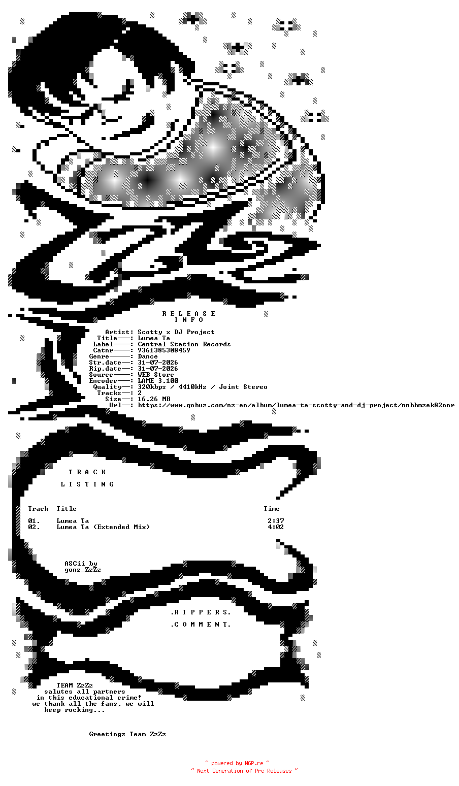 NFO for the release Scotty_x_DJ_Project_-_Lumea_Ta-(9361385308459)-WEB-RO-2026-ZzZz by ZzZz