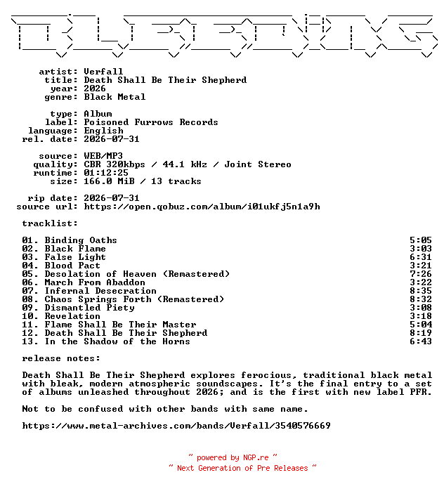 NFO for the release Verfall-Death_Shall_Be_Their_Shepherd-WEB-2026-BLEEDiNG by BLEEDiNG