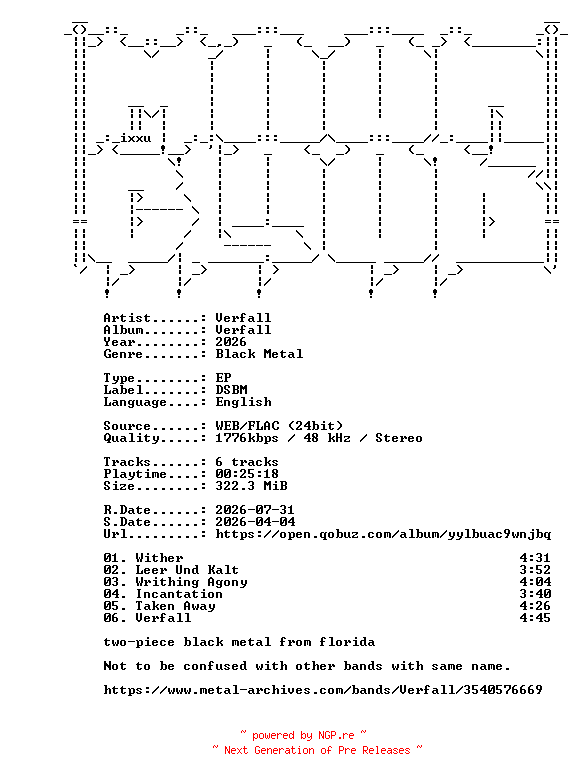 NFO for the release Verfall-Verfall-EP-24BIT-WEB-FLAC-2026-MOONBLOOD by MOONBLOOD