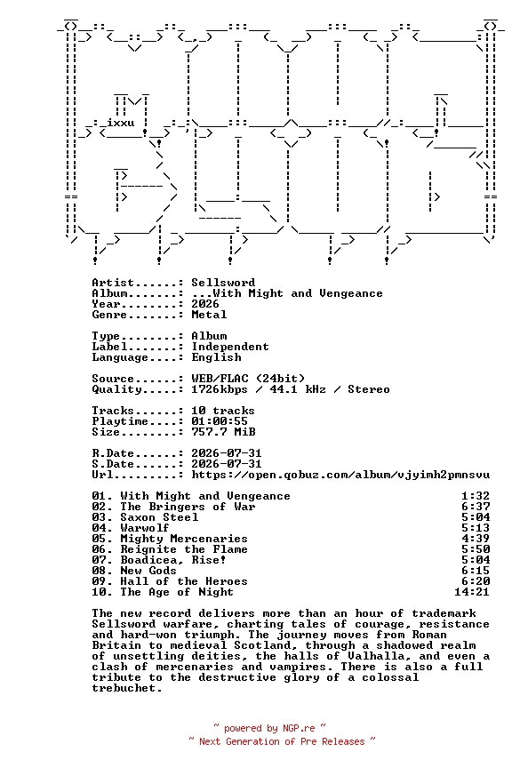 NFO for the release Sellsword-With_Might_and_Vengeance-24BIT-WEB-FLAC-2026-MOONBLOOD by MOONBLOOD
