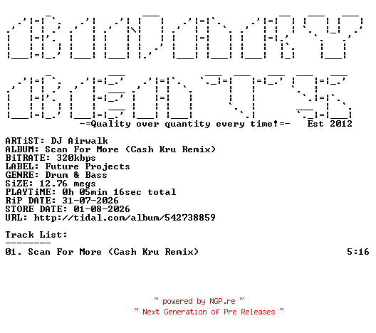 NFO for the release DJ_Airwalk-Scan_For_More_(Cash_Kru_Remix)-(FP016R)-SINGLE-WEB-2026-BB by BB