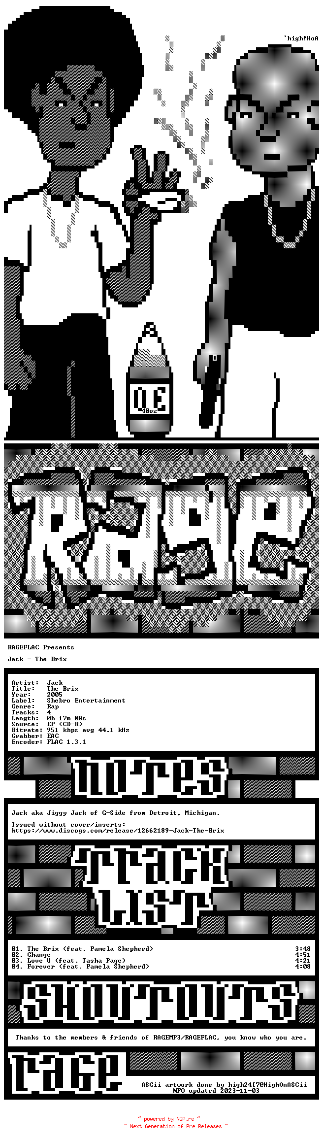 NFO for the release Jack-The_Brix-PROMO-CDREP-FLAC-2005-RAGEFLAC by RAGEFLAC