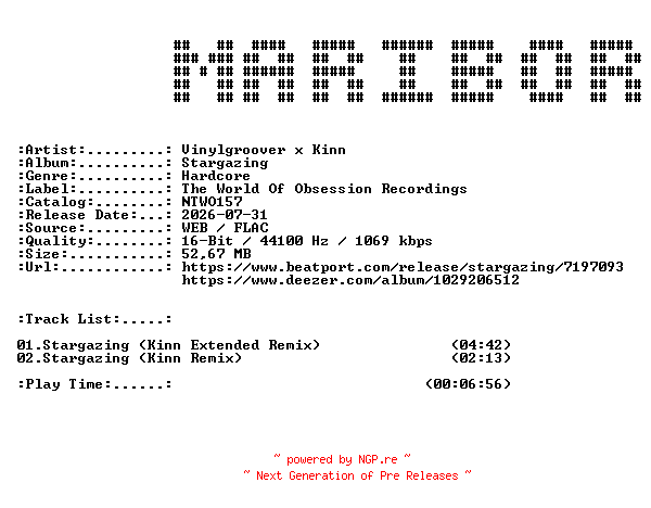 NFO for the release Vinylgroover_x_Kinn-Stargazing_(Kinn_Remix)-(NTWO157)-16BIT-WEB-FLAC-2026-MARiBOR by MARiBOR