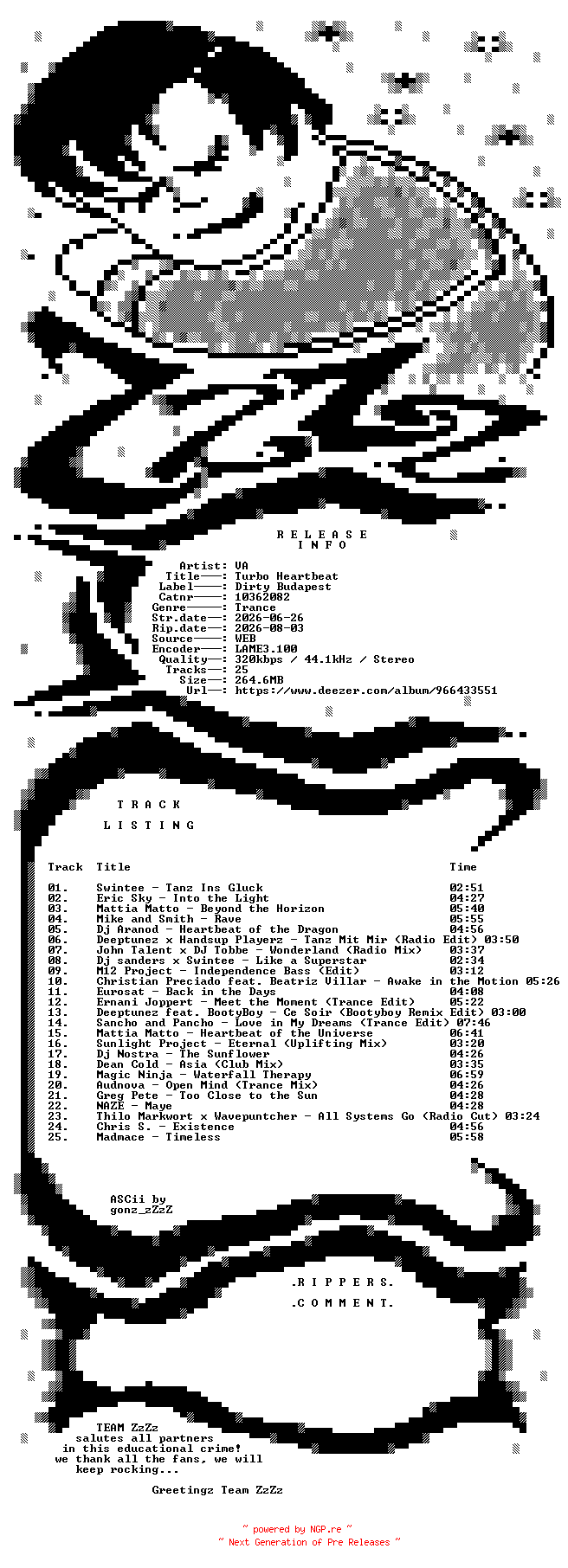 NFO for the release VA_-_Turbo_Heartbeat-(10362082)-WEB-2026-ZzZz by ZzZz