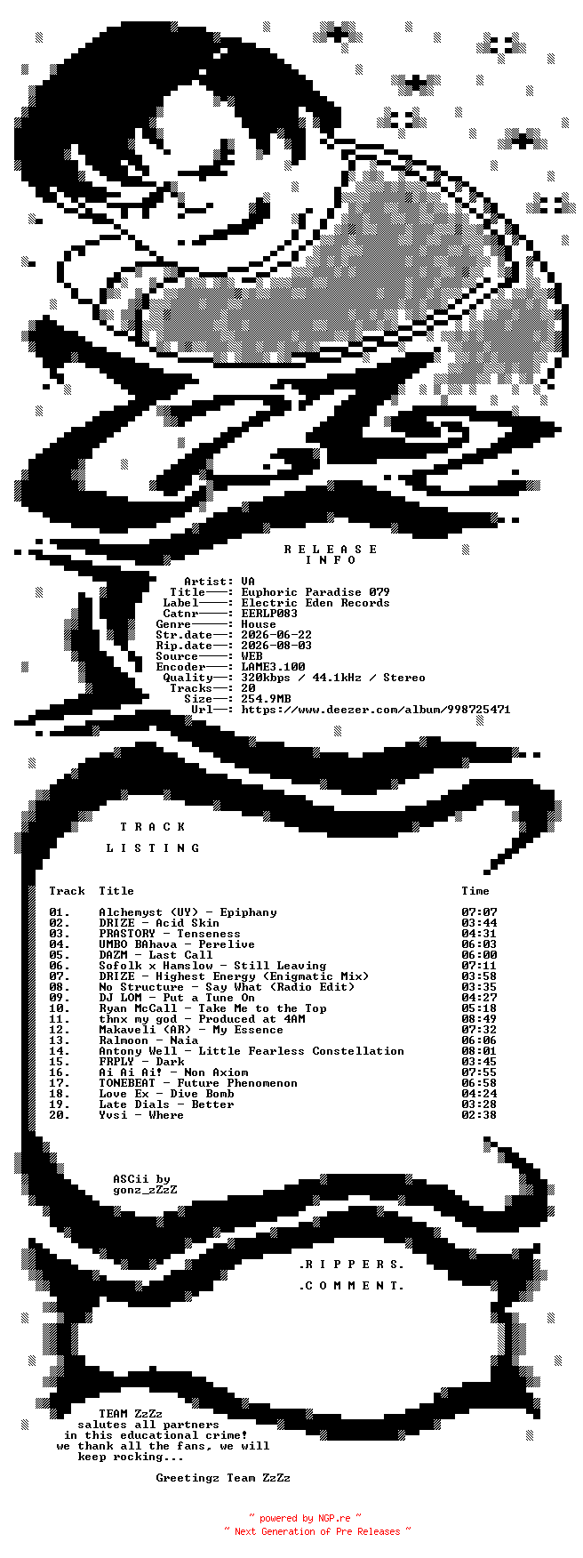 NFO for the release VA_-_Euphoric_Paradise_079-(EERLP083)-WEB-2026-ZzZz by ZzZz