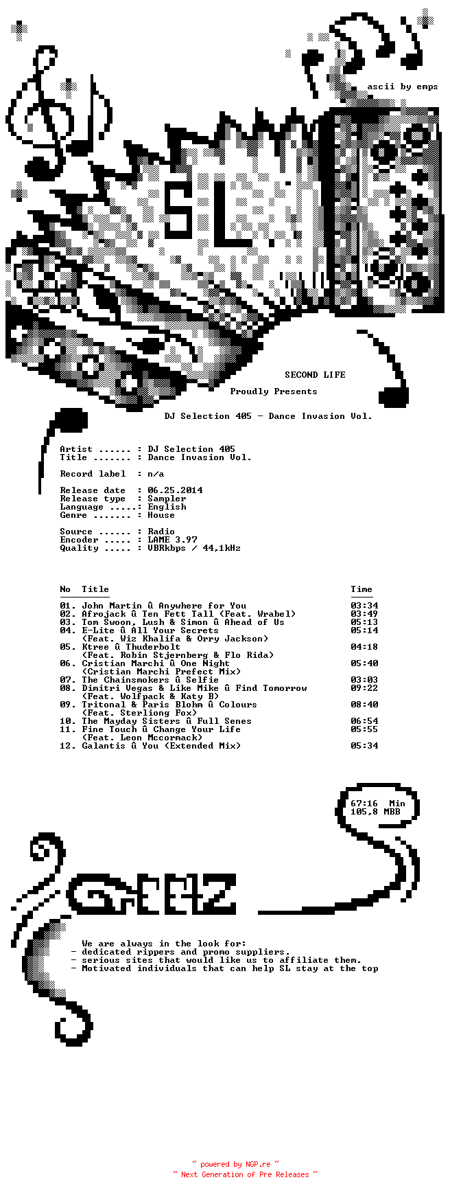 NFO for the release DJ_Selection_405_-_Dance_Invasion_Vol.-2014-SL_INT by SL_INT