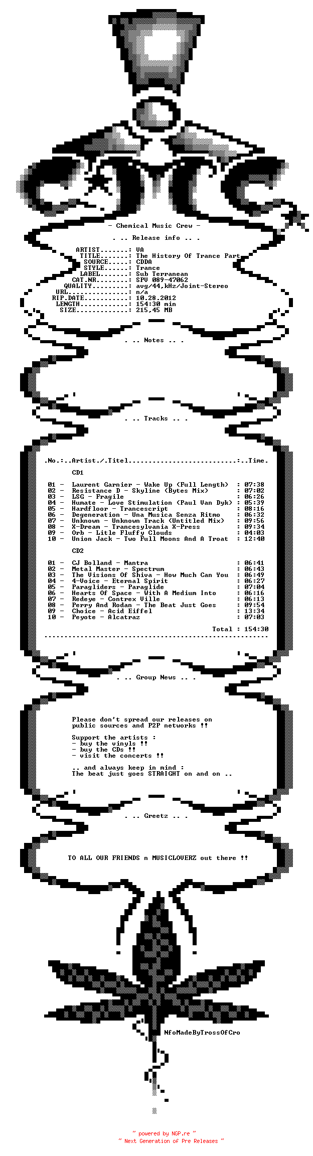 NFO for the release va-the_history_of_trance_part_1_91-96_(spv_089-47062)-2cd-1996-cmc by cmc