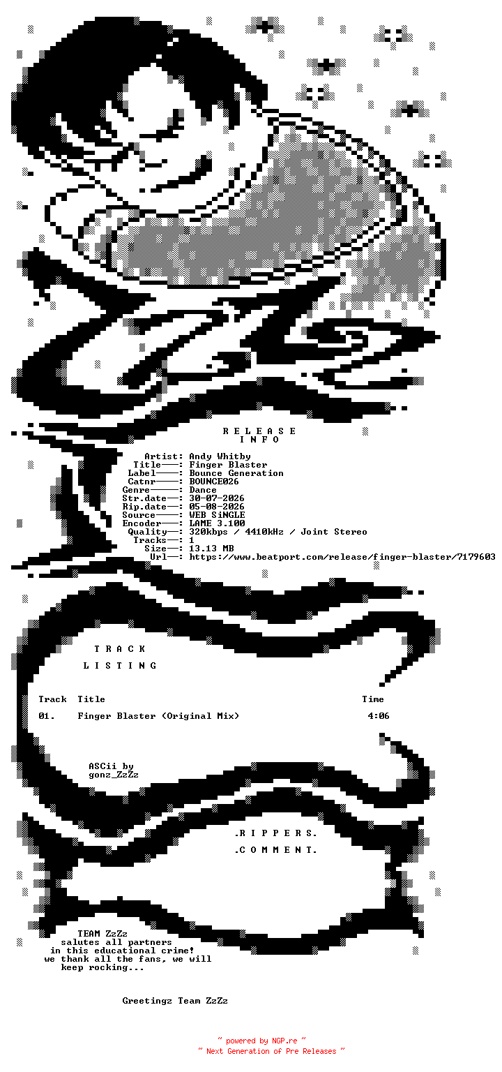NFO for the release Andy_Whitby_-_Finger_Blaster-(BOUNCE026)-SINGLE-WEB-2026-ZzZz by ZzZz