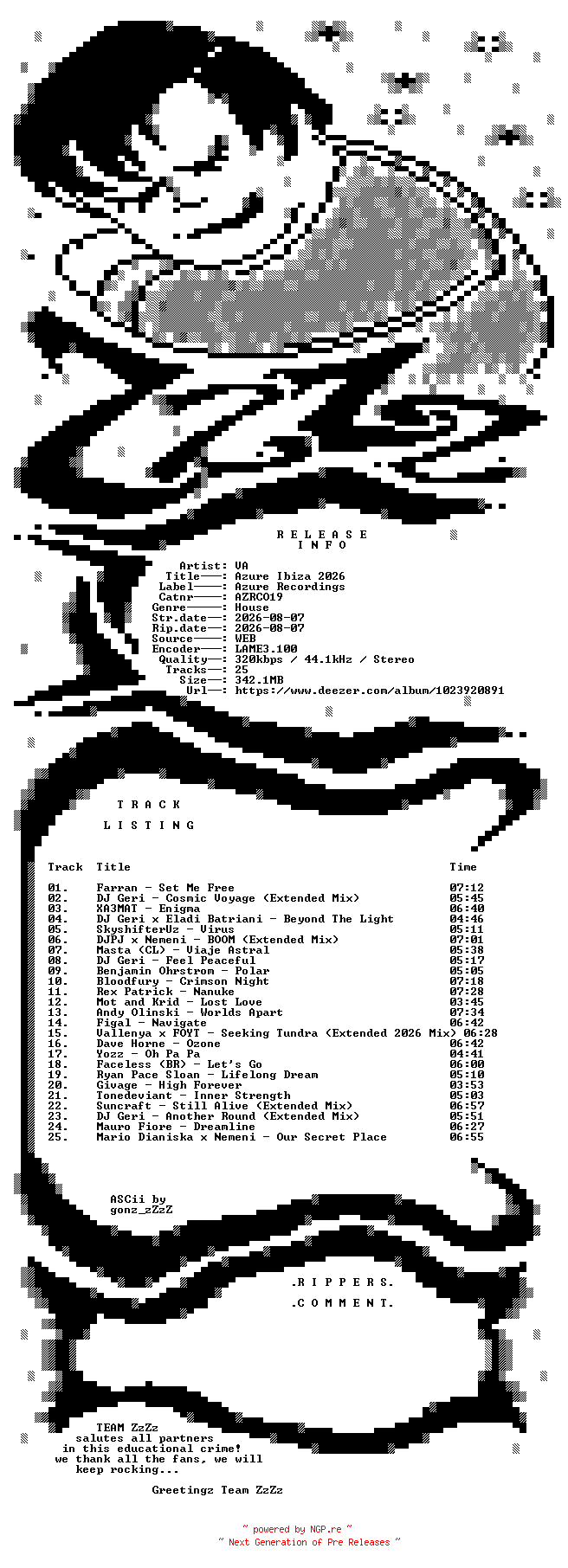 NFO for the release VA_-_Azure_Ibiza_2026-(AZRCO19)-WEB-2026-ZzZz by ZzZz