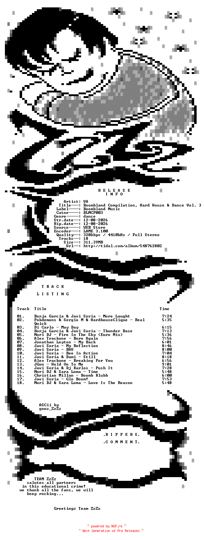 NFO for the release VA_-_Boombland_Compilation_Hard_House_and_Dance_Vol_3-(BLMCP003)-WEB-2026-ZzZz by ZzZz