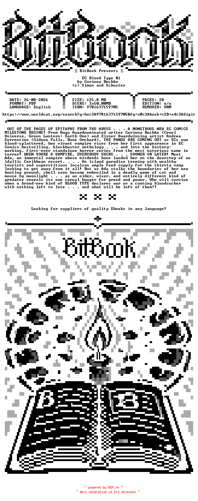 NFO for the release Oni.Press.-.EC.Blood.Type.No.01.2025.Retail.Comic.eBook-BitBook by BitBook